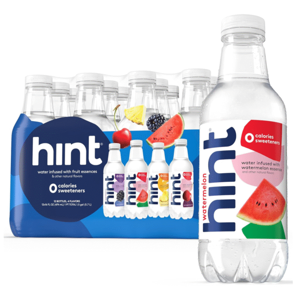 Hint Fruit-Infused Bottled Water, Best Sellers Variety Pack - Sugar Free Flavored Water with Zero Calories, Natural Fruit Essences, and No Artificial Sweeteners - 16 Fl Oz (Pack of 12)