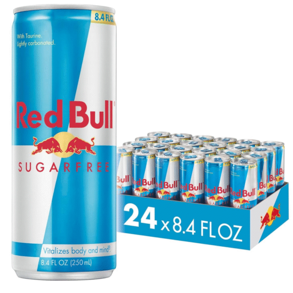Red Bull Sugar Free Energy Drink with 80mg Caffeine plus Taurine & B Vitamins, 8.4 Fl Oz, Pack of 24 Cans