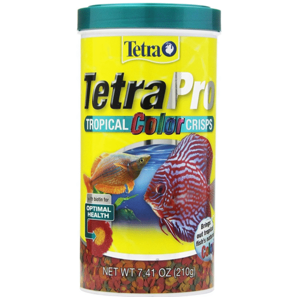 TetraPro Tropical Color Crisps, Fish Food With Natural Color Enhancers, Tropical Fish Food, 7.41 Ounces