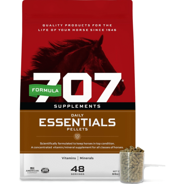 Formula 707 Daily Essentials Equine Supplement, 6 lb Bag – Complete Vitamins and Minerals for Superior Health and Condition in Horses