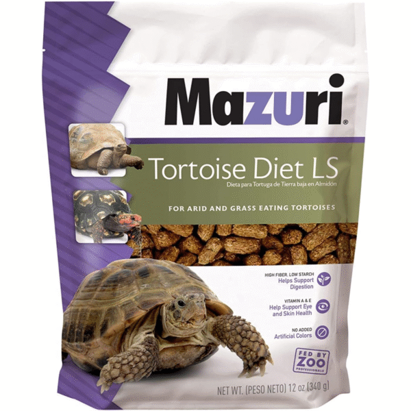 Mazuri Low Starch Tortoise Diet, for African Spurred/Sulcata, Desert, Egyptian, Galapagos, Gopher, Greek, Leopard, Pancake, Radiated or Yellow-Footed...