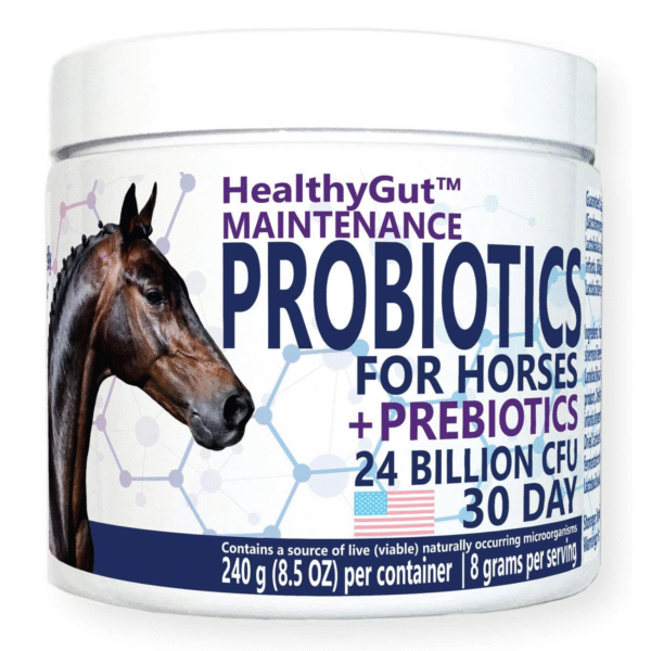 HealthyGut™ Probiotics for Horses Dietary Supplement, All-Natural Digestive System Maintenance Formula (30 Days)