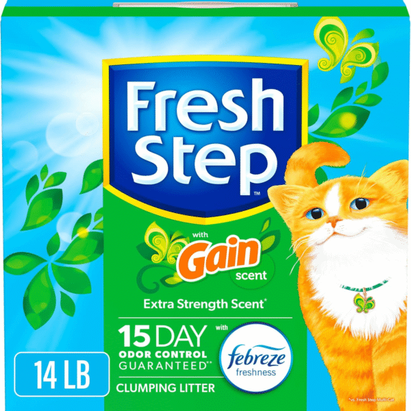 Fresh Step Clumping Cat Litter, Multi-Cat, Long Lasting Odor Control Kitty Litter with Activated Charcoal, Low Dust Formula, 14 lb